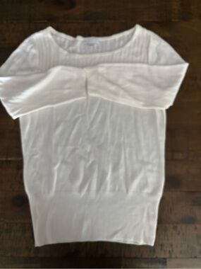 New York & company Classic White Women's long Sleeve Knit To #9